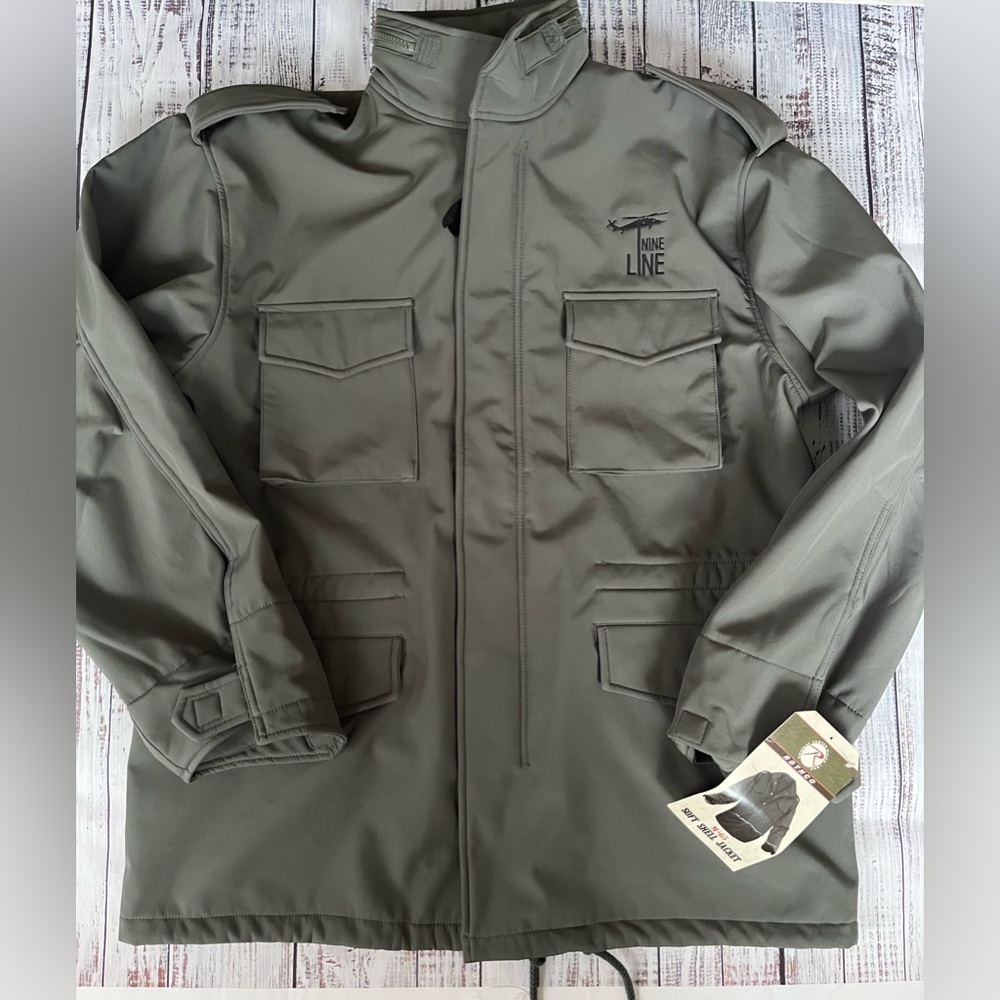 ROTHCO Nine Line edition M-65 Soft Shell Jacket W/hood olive Military style NWT